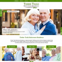 Custom Web Design, Timber Trails Retirement